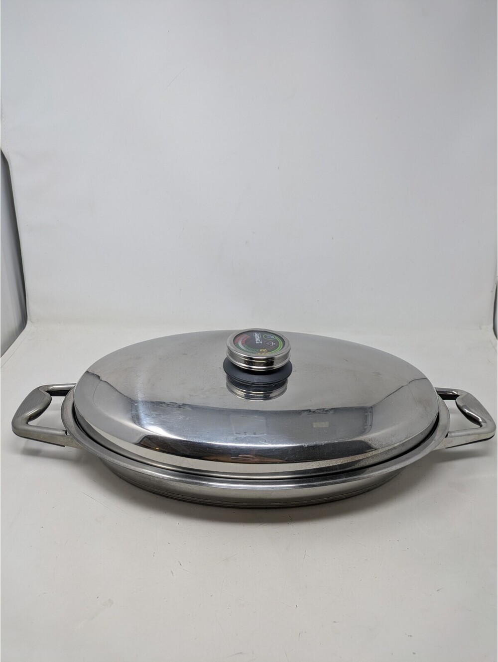 Zepter MasterPiece 16" Oval Grill Pan Stainless Steel Made in Italy